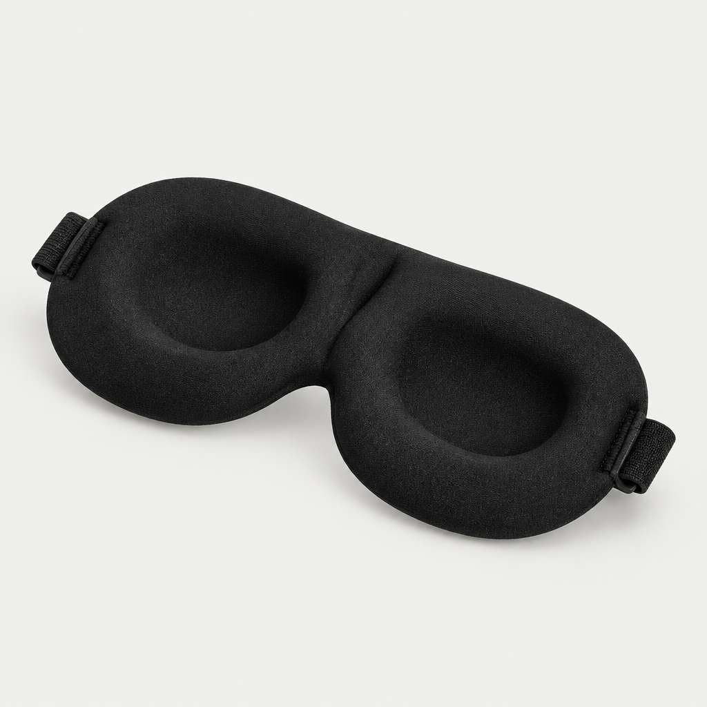 Schwarze 3D-Schlafmaske